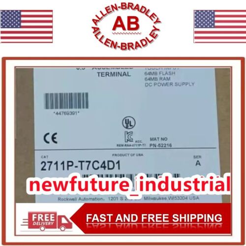 New Factory Sealed Allen Bradley 2711P-T7C4D1 PanelView Plus 700 HMI, 7" 24VDC