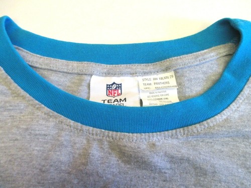 Camiseta Carolina Panthers Fútbol Americano NFL Equipo Juvenil XXL-18 Manga Raglán - NUEVA - Imagen 5 de 7