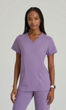 BARCO ONE STRETCH WOMEN SCRUB TOP IN DUSTY LAVENDER BOT209, IN ALL SIZES, NWT