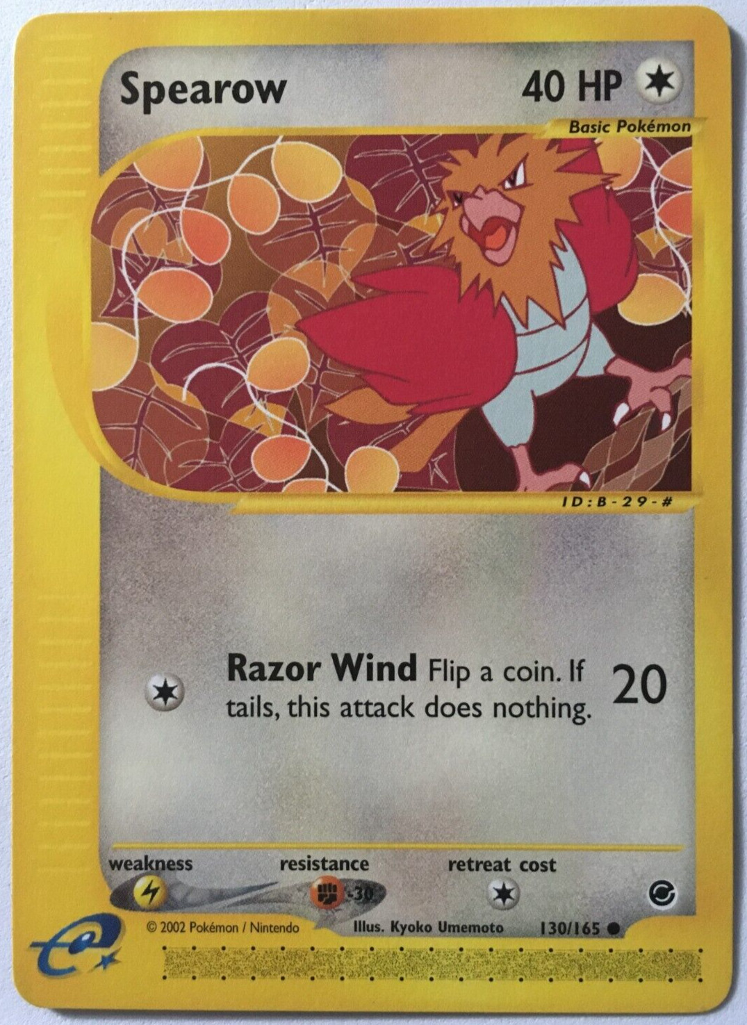 POKEMON SPEAROW 130/165 EXPEDITION BASE SET COMMON NEAR MINT