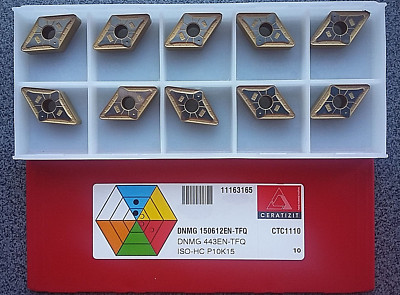 ABVERKAUF! 10 x CERATIZIT DNMG 150612EN-TFQ CTC1110 WENDESCHNEIDPLATTEN