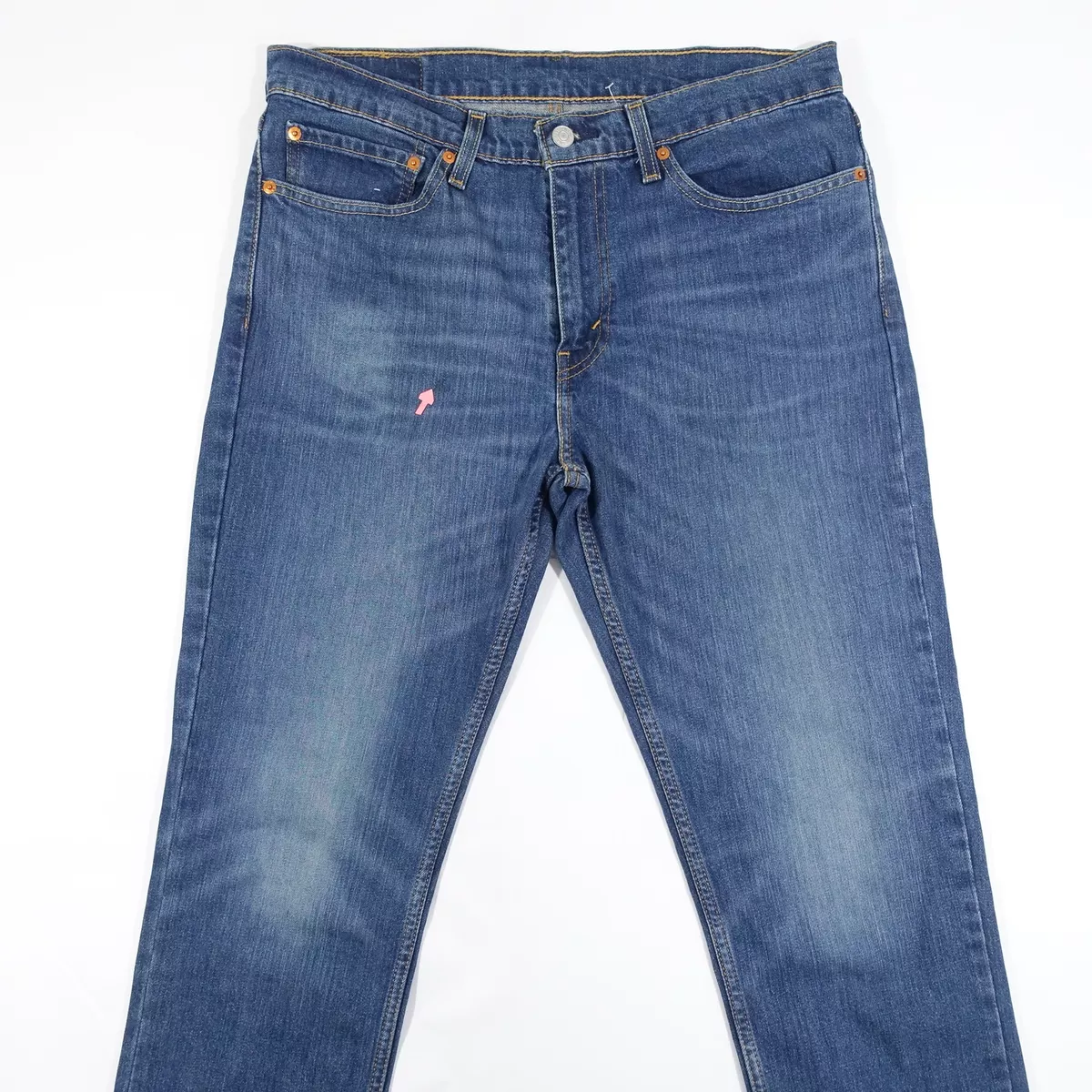 LEVIS 511 DARK FADED BLUE 34X32 SLIM STRETCH JEANS MENS PREOWNED