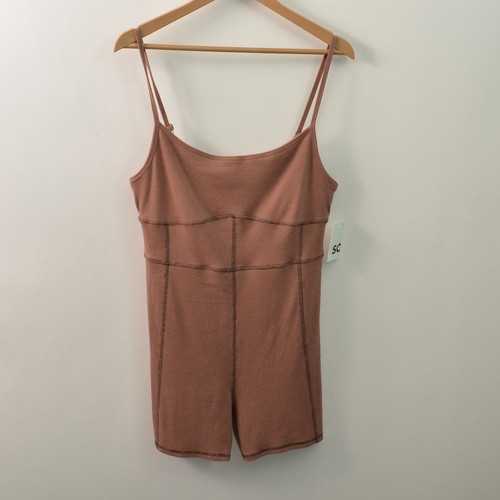 SO Kohls NWT Unitard Ribbed Acorn Womens Large Cotton Spandex Polyester