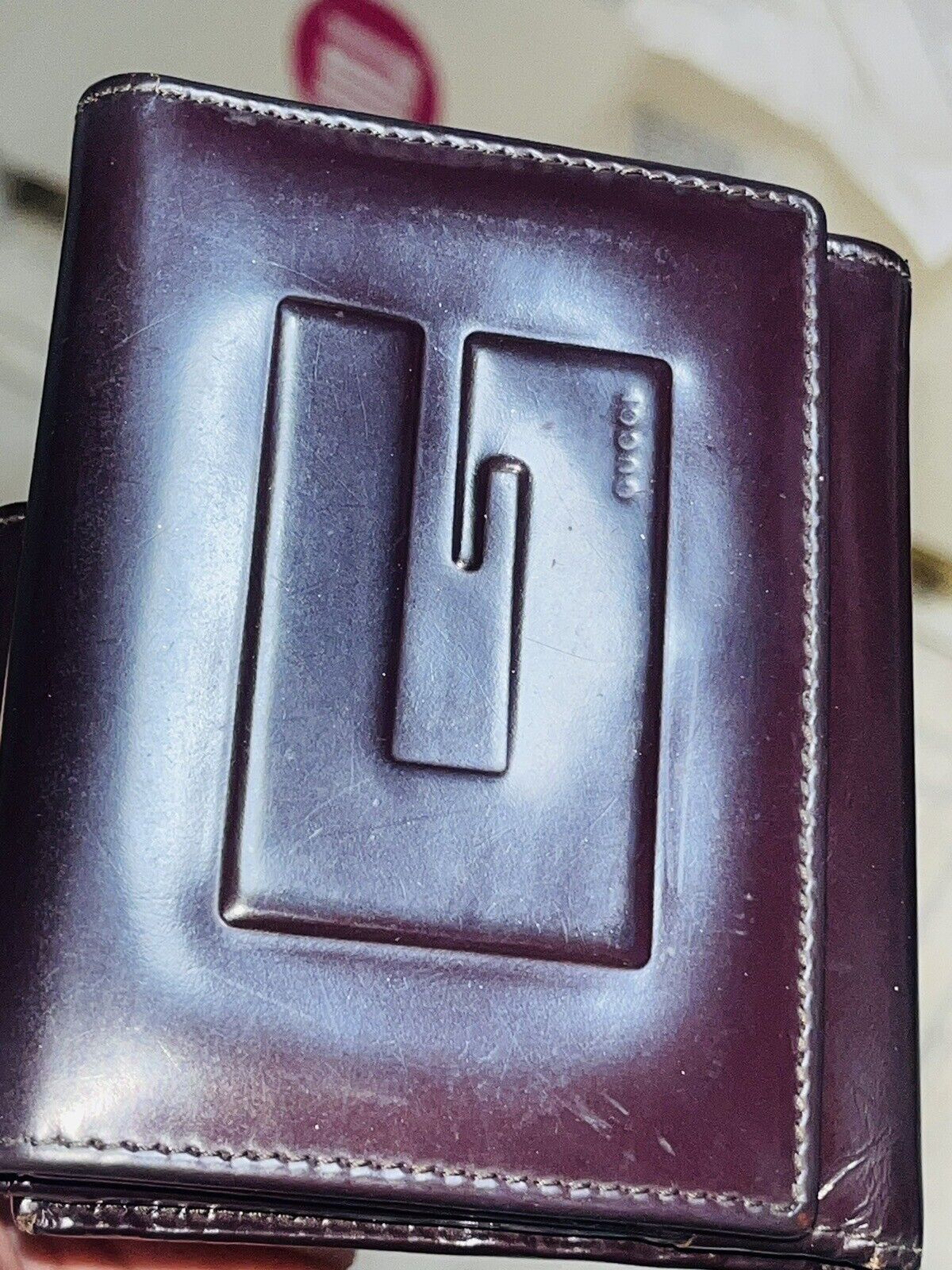 Gucci Wallet Purse Folding wallet G logos Brown 1… - image 13