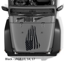 Distressed American Flag Blackout Hood Decal Distressed American Flag Decal Distressed American Flag Blackout Hood Decal Distressed American Flag Decal