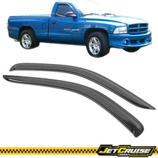 Fits 97-04 Dodge Dakota Standard Cab Acrylic Window Visors Rain Sun Guard 2Pc