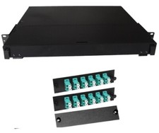 Fiber Rackmount Panel Front Panel Covered 24 LC MM OM3 10 Gigabit