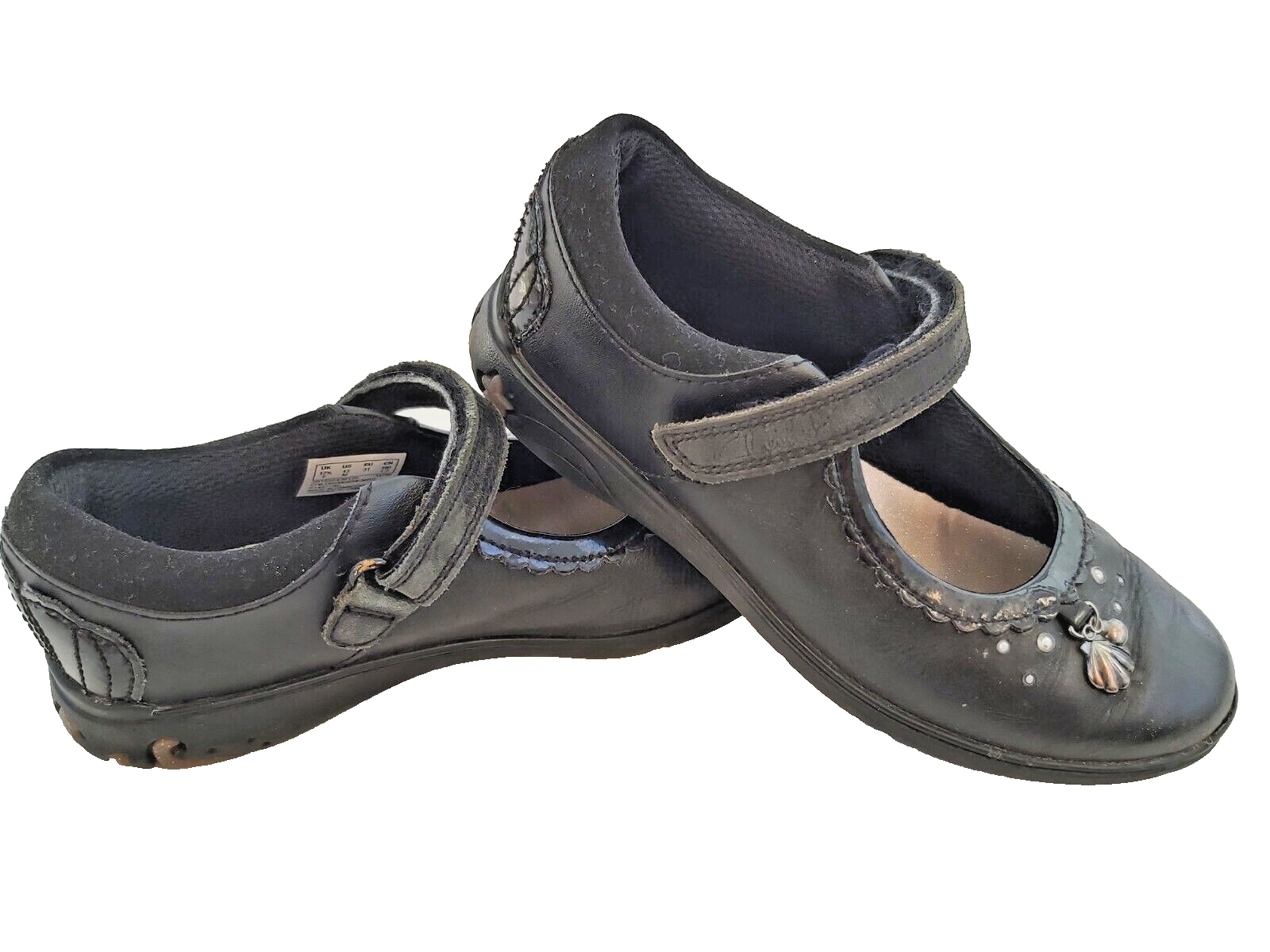 Clarks Girls Black School Shoes Mermaid, Size 12.5 F eBay