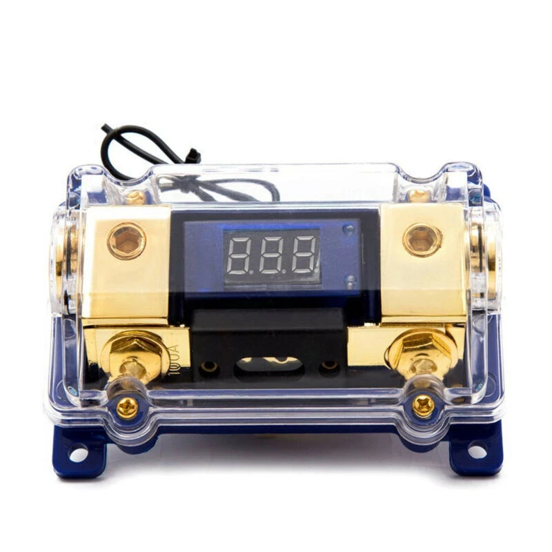 100A 2-Way Car Audio Power Fuse Holder Stereo Grounding Cable Distribution Block - Image 2 of 4