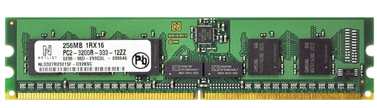 Capacidad de 256 MB por Módulo DDR2 SDRAM ordenador capacidad total de 256 MB de memoria (RAM)
