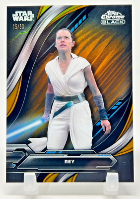 2024 Topps Chrome Black Star Wars - 2 - Rey - The Rise of Skywalker - # 15/50