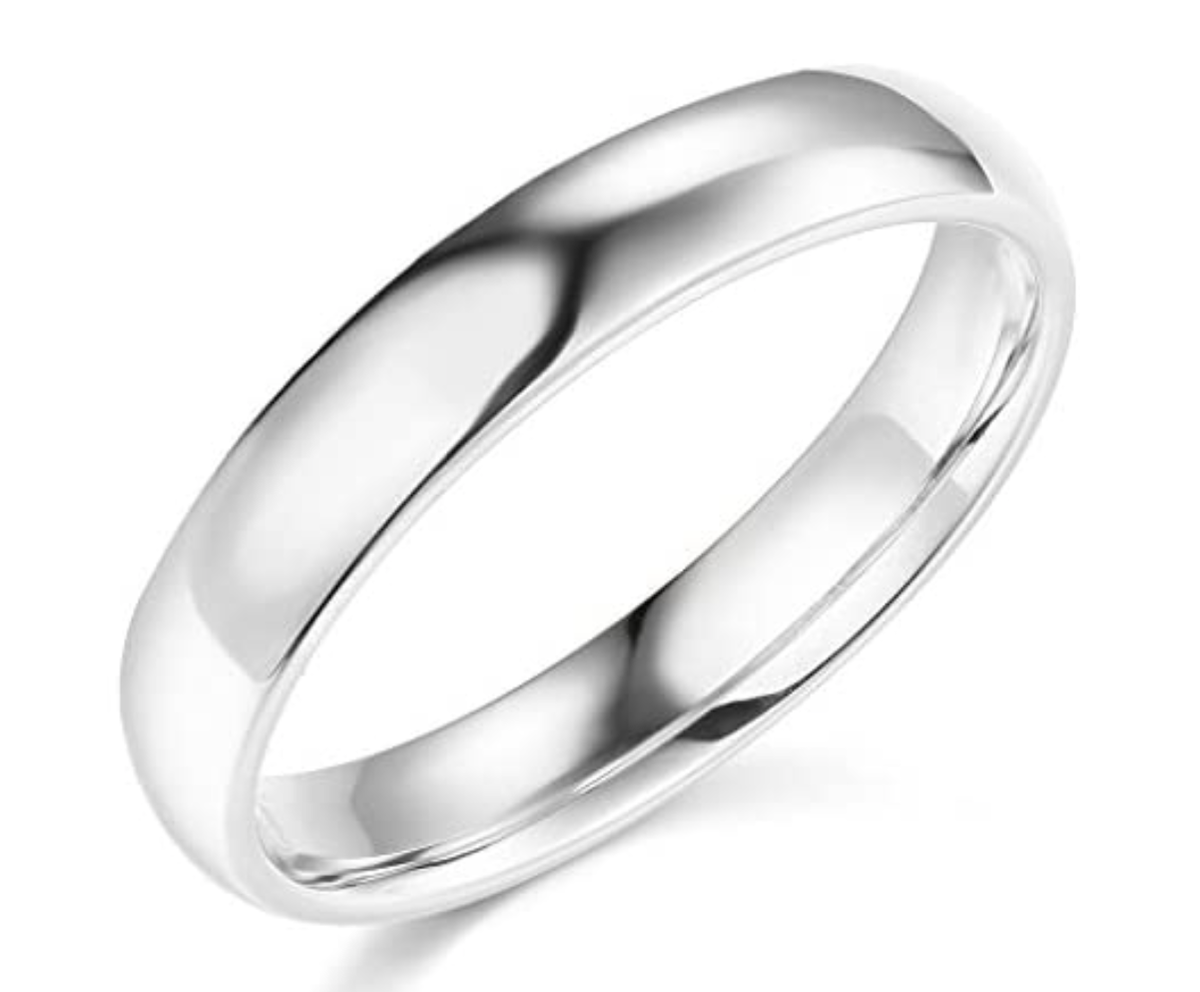 Solid Real 14K White Gold Wedding Anniversary Band Ring Solid Real 14K White Gold Wedding Anniversary Band Ring