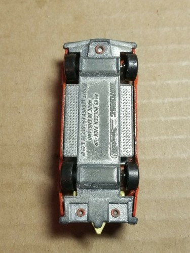 Matchbox Lesney Superfast 60 HOLDEN PICK-UP TRUCK, Red w no cycles, 1977 Clean - Picture 8 of 8