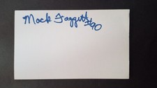 Mack Faggett, SIGNED 3x5 Index Card - 1983 Pittsburgh Steelers (BYU)