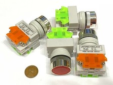 4 Pieces Red Latching push button switch 22mm normally open closed n/o n/c