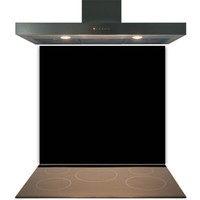 Kitchen Glass Splashback Toughened Tile Cooker Panel Any Size - Black