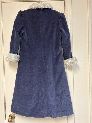 American Girl Dress Like Your Doll Purple Velveteen Coat w/Faux Fur Trim;Size 10 - Picture 3 of 4