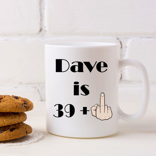 Taza personalizada 40 cumpleaños regalo novedad taza y montaña rusa divertida regalo de 40 cumpleaños - Imagen 18 de 29