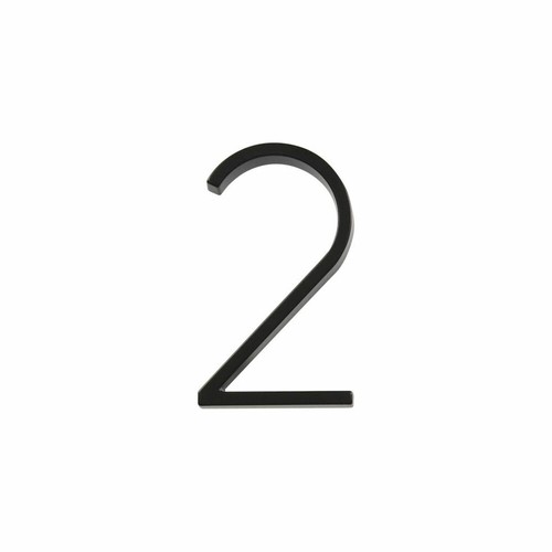 Hillman Group 844712 5in. #2 Distinctions Floating Mount House Number, Black