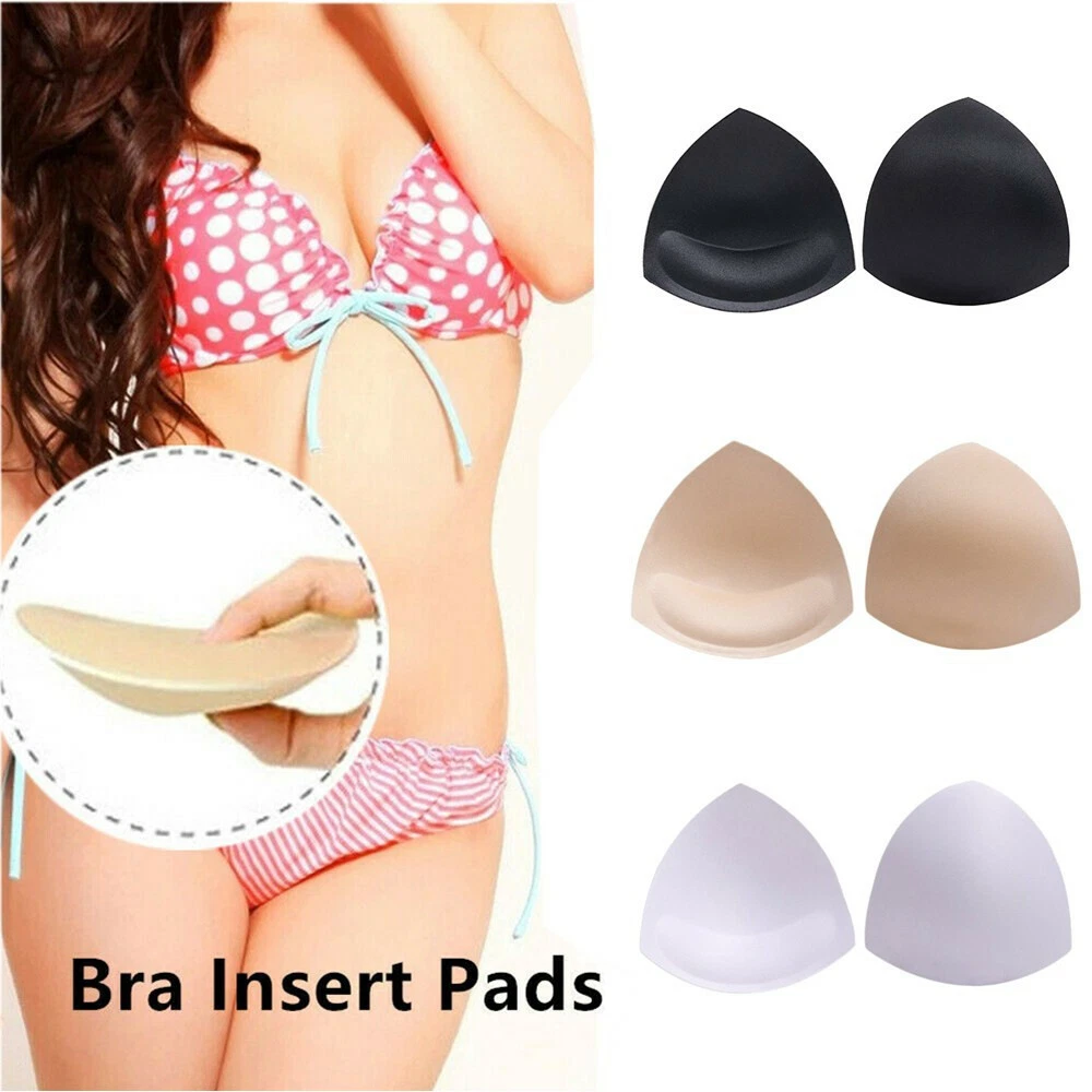 2 Pair Women Swimsuit Padding Inserts Foam Sponge Bra Pads Chest Cup Bikini  BWW