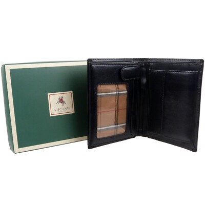 Luxus schmale italienische Leder-Geldbörse für Herren von Visconti; Monza-Kollektion Geschenk Bo...