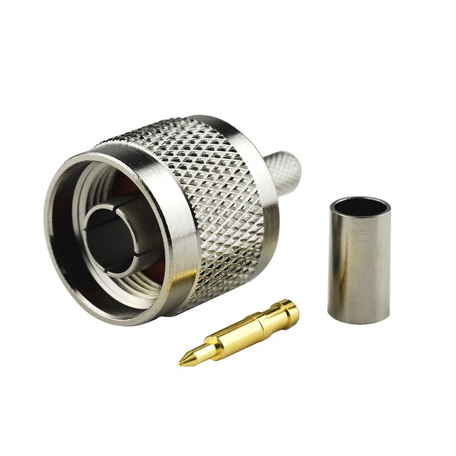 10pack N Type Male Crimp Solder Connector for RG58 LMR195 RG400 RG142