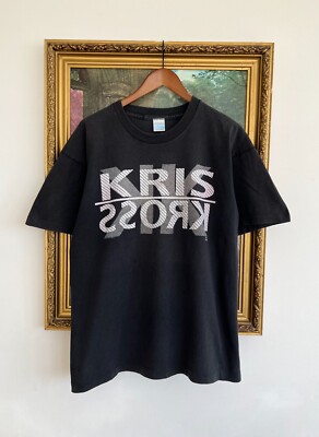 Vintage 1992 Kris Kross Hip-Hop Rap 90s Promo Black T-shirt Sz L 
