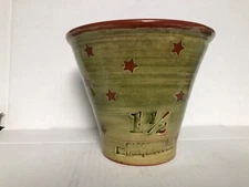 S J POTTERY REDWARE PLANTER 1 1/2 MISSOURI