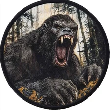 Sasquatch/Bigfoot Patch Iron-on Applique Nature Cryptid Badge Myth Folklore