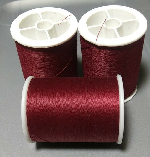 Coats & Clark Dual Duty Polyester Sewing Thread 3 spools 280 yd ea BARBERRY RED - Picture 1 of 2
