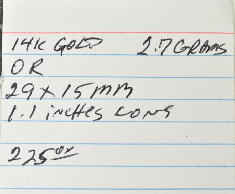 14k Solid Gold Earrings Diamond Cut Leaf Shape Da… - image 2