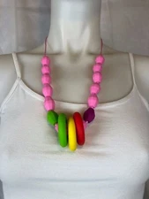 Baby Silicone Teething Necklace for Mom to Wear BPA Free FDA APVD Pick Color #8