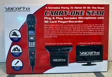 VocoPro CARRY-OKE STAR Plug-and-Play Karaoke Mic with SD Card Player Recorder