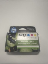 HP 902 3 Pak Cyan Magenta Yellow Genuine New OEM Sealed Box