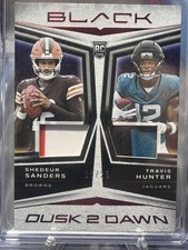 2025 Panini Black Dusk 2 Dawn Dual Patch Shedeur Sanders & Travis Hunter /25(RC)