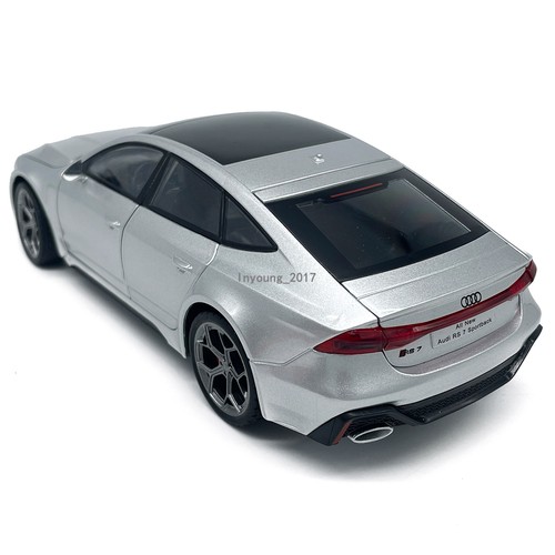 1/24 Audi RS7 Sportback Model Car Diecast Toy Cars Doors Open Pull Back Silver - Picture 10 of 12