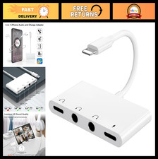 4-in-1 Headphone Splitter Adapter, Dual 3.5mm Jack  Charging Port for iPhone 14