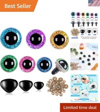 180-Piece Safety Eyes  Noses for Amigurumi Crafting - Assorted Sizes