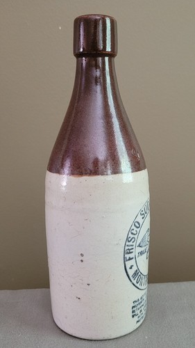 Antique Montreal, Quebec 'FRISCO SODA WATER' stone ginger beer bottle FREE SHIP! - Bild 4 von 10