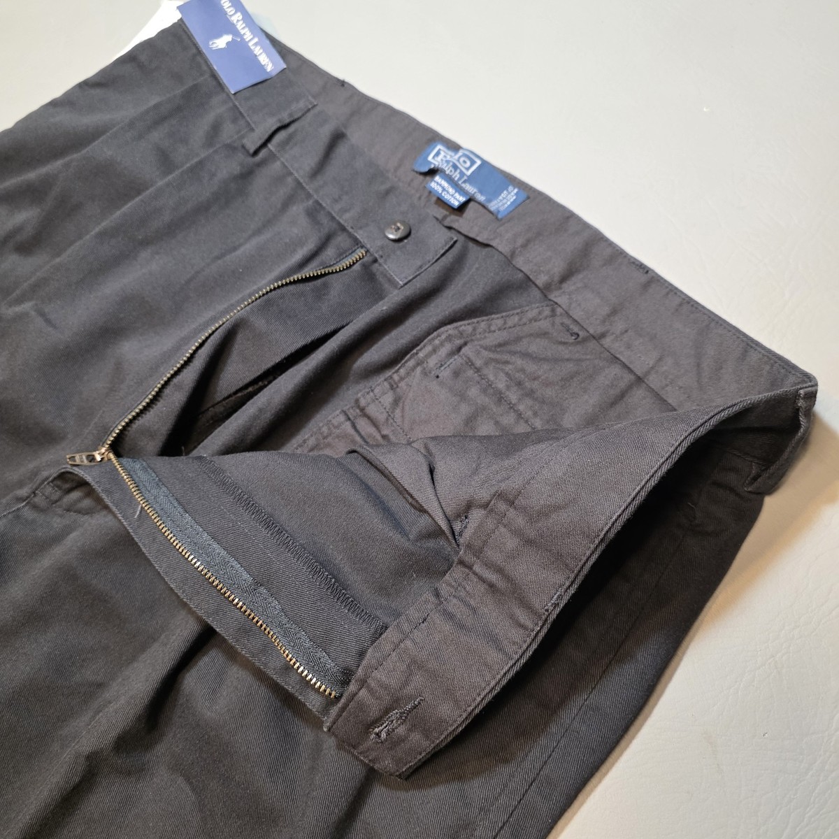 New Polo Ralph Lauren Black Chino Hammond Pant Classic Fit 38x30 New Polo Ralph Lauren Black Chino Hammond Pant Classic Fit 38x30