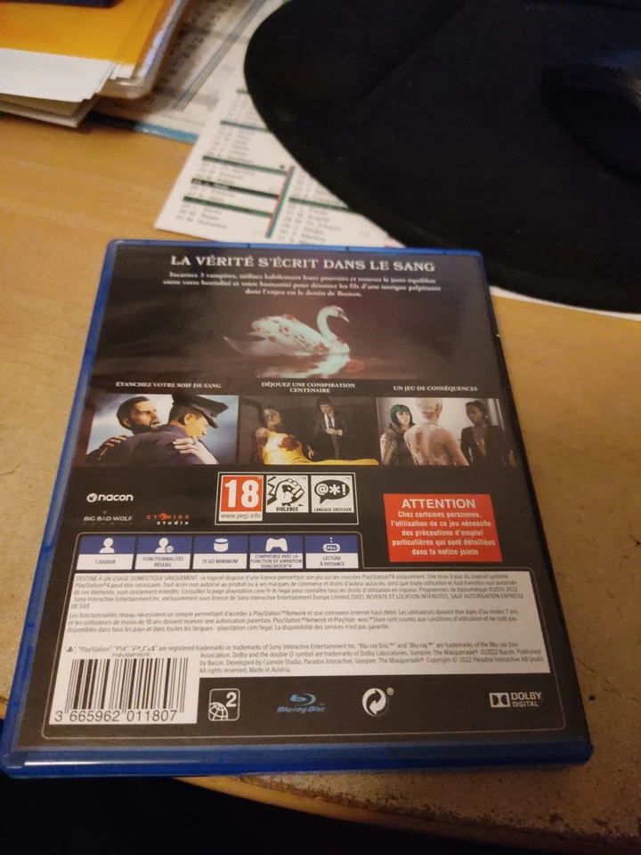 Vampire: The Masquerade – Swansong Jeu PS4 Playstation 4 Sans Notice F61, photo 3 sur 3