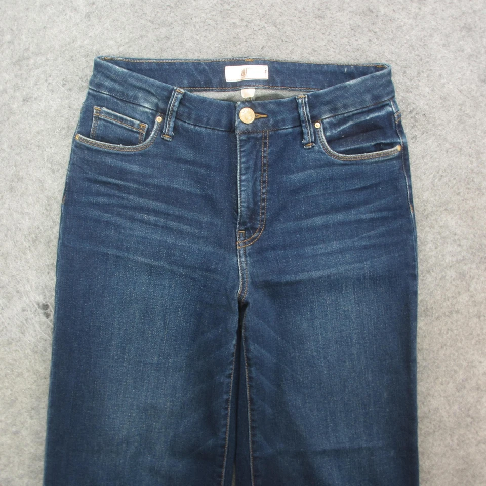 Pantalones de mezclilla KUT From The Kloth para mujer 4 azules Meg Fab Ab pierna ancha dobladillo crudo Foto 2 de 4