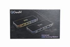 QGeeM USB 3.0 Universal Docking Station Dual HDMI VGA Ethernet