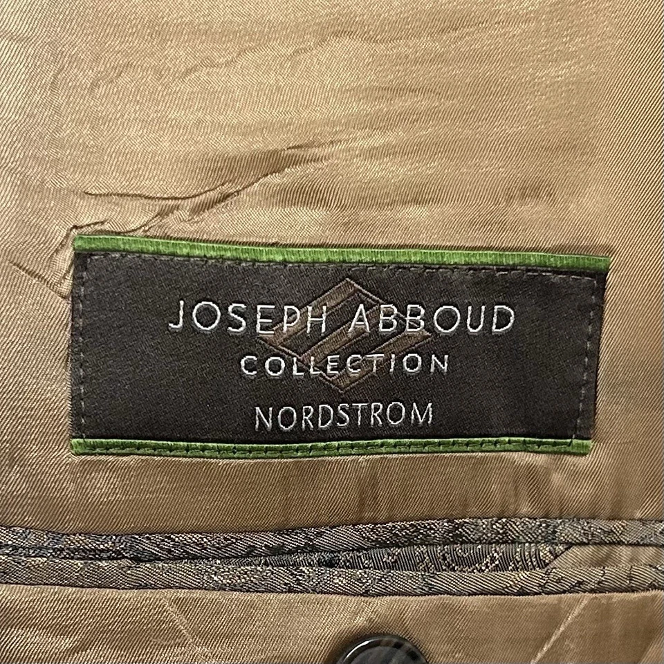 Joseph Abboud 40R Sport пальто 100% шерсти бежевый коричневый клетку две кнопки вентилируемый - Изображение 3 из 4