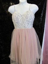 White & Pink Tulle Mini Dress (H0206)