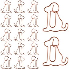 25PCS Dog Shaped Paper Clips Cute Animal Bookmarks Office School Party Supplies