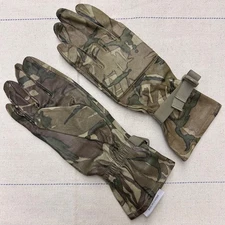 WARM WEATHER GLOVES -  Size: 10 , MTP camo Leather Combat, British Army