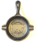 Vtg LODGE USA GREAT SMOKY MOUNTAINS BEAR cast iron mini SKILLET