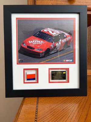 Tony Stewart Mounted Memories 2003 Winston Cup Photo w/Race Used Metal