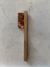 6 Brass Brush With Wooden Handle some Damage